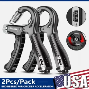 2Pcs 10-60kg Adjustable Hand Gripper