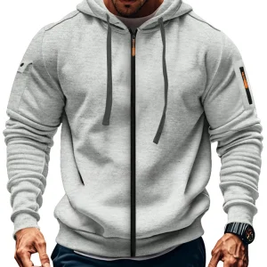 Men's Slim Fit Fleece Zipper Hoodie